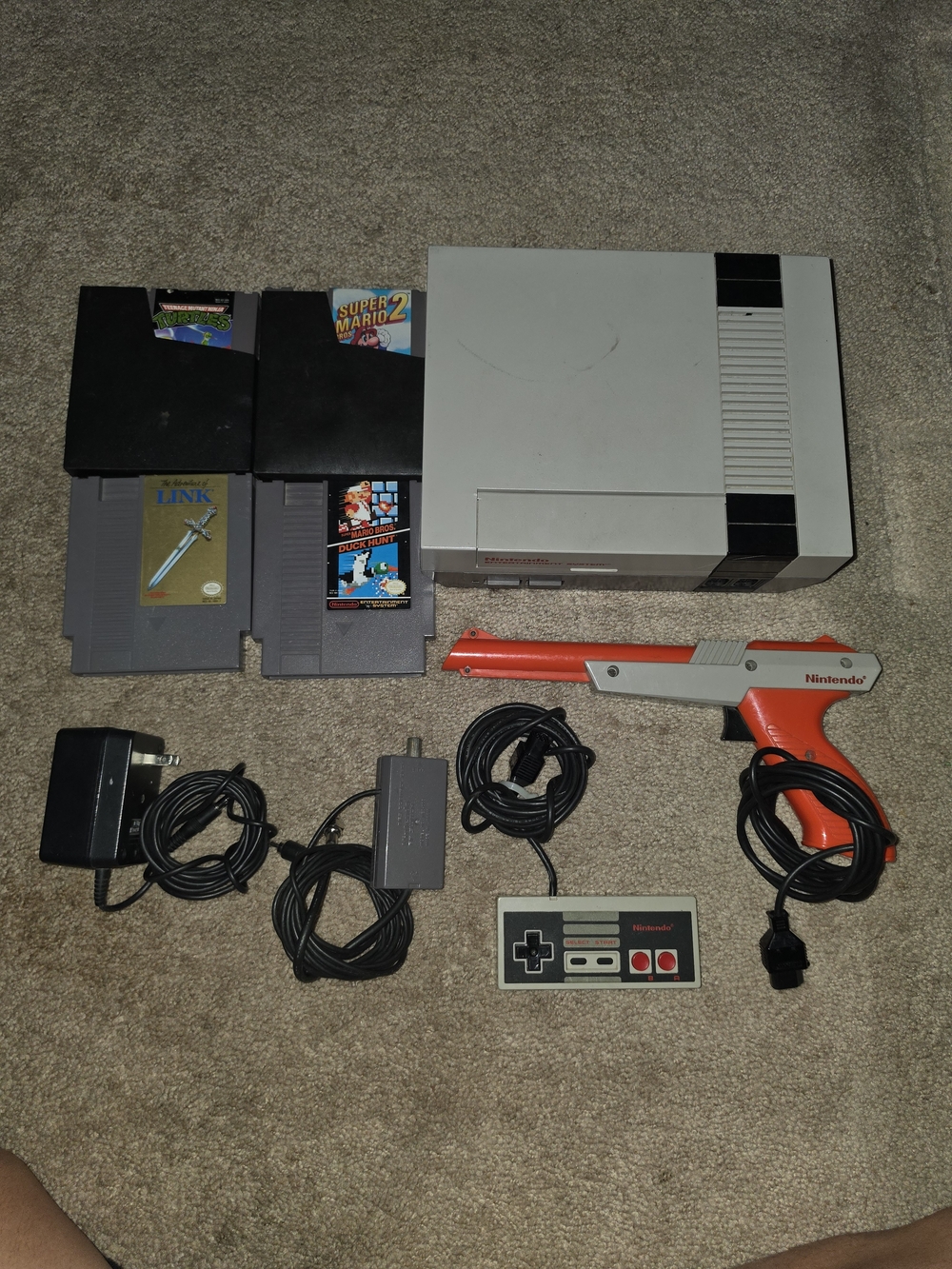Nintendo NES Console Bundle with Orange Zapper and Classic Controller